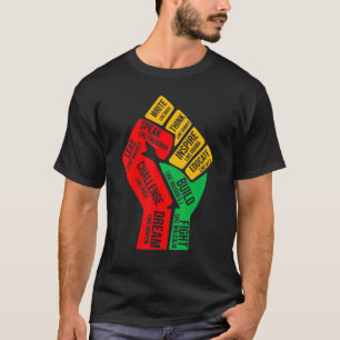 Camiseta Inspirador Líderes Pretos, Punho de Energia Preto