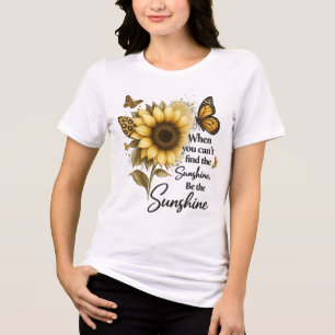 Camiseta inspirador Seja A Luz do Sol/Girassol