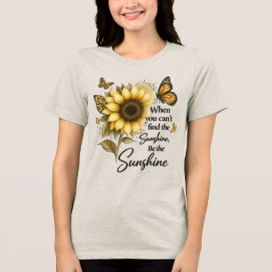 Camiseta inspirador Seja O Brilho/Flor de Girassol