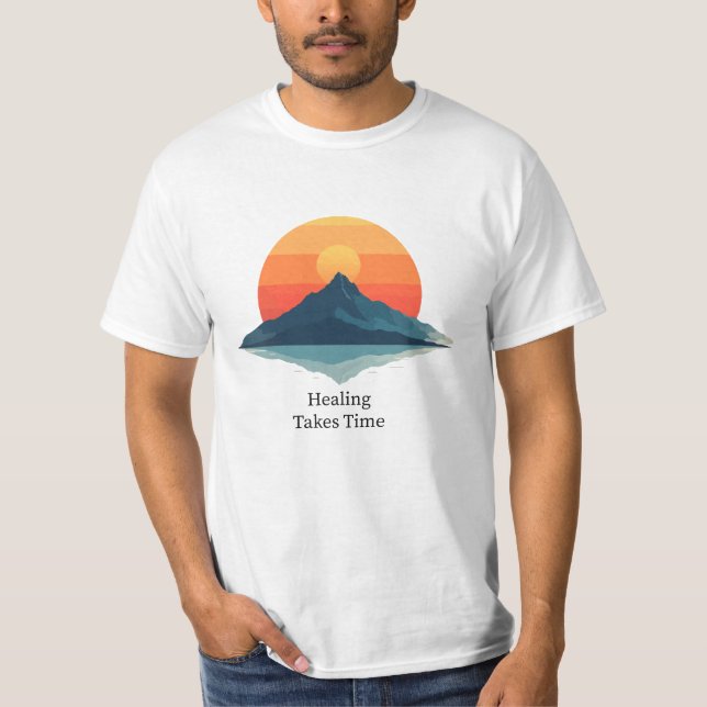 Camiseta Inspiradora "A Cura Leva Tempo" | (Frente)
