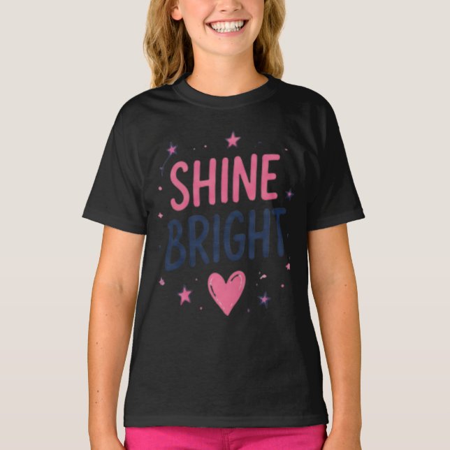 Camiseta Inspiradora 'Brilhe Intensamente' para Me (Frente)