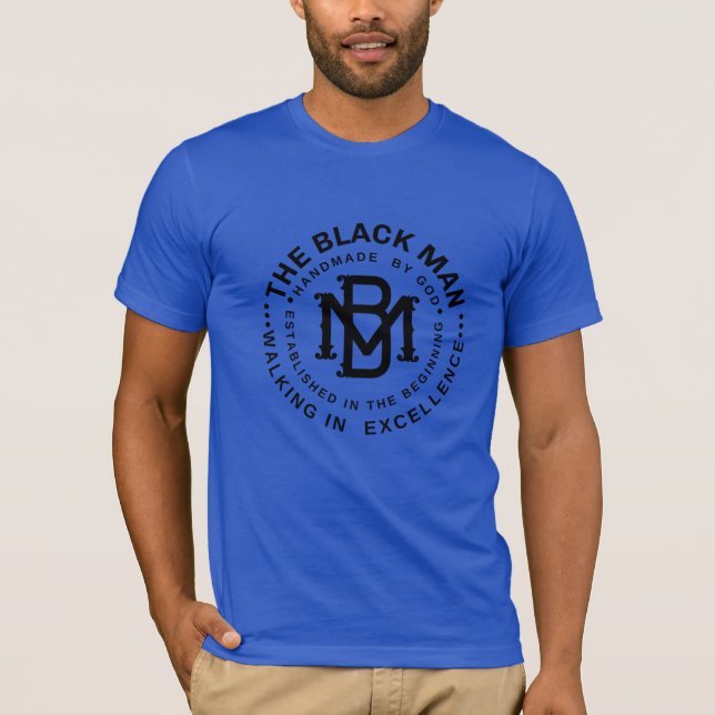 Camiseta Inspiradora de Excelência Negra para Home (Frente)