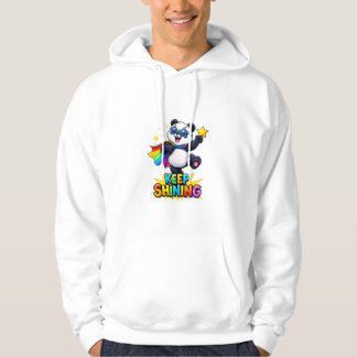 camiseta inspiradora de panda fofo continue brilha