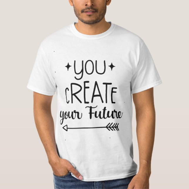 Camiseta Inspiradora para Homens Brancos - Você Cr (Frente)