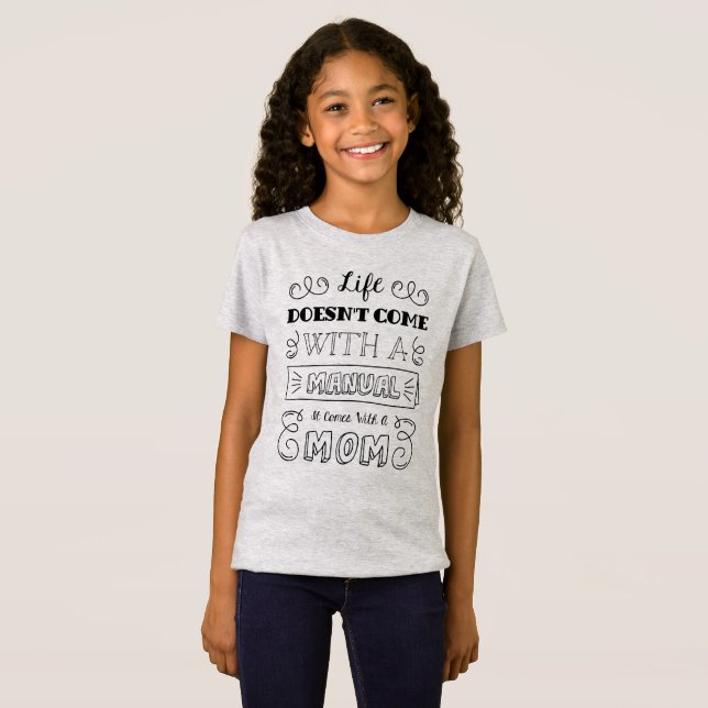 Camiseta Inspirando a vida e a citação das Mães | Jersey Sh (Frente Completa)