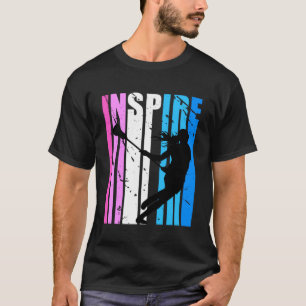 Camiseta Inspirar Lacrosse Azul Cor-de-rosa Esportes Inspir