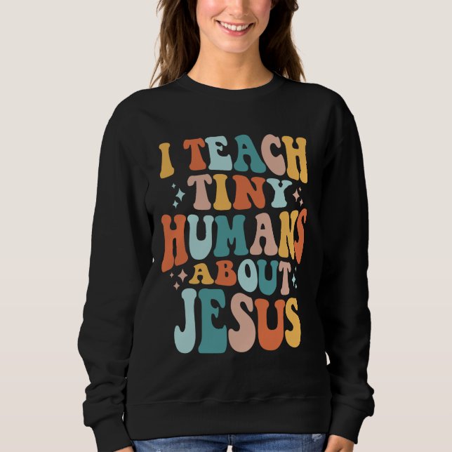 Camiseta Inspire a fé com os humanos pequenos sobre Jesus (Frente)