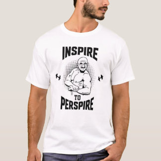 Camiseta inspire a perspire, malhação