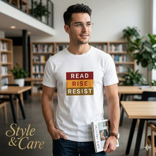 Camiseta Inspire ação Leia Rising Resist Tee for Men (Tremo