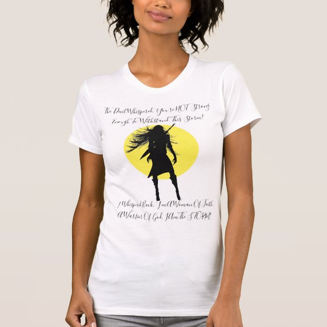 Camiseta "INSPIRE" Mulher e Guerreira de Deus! (Frente)