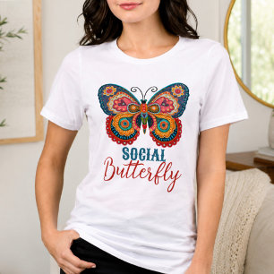 Camiseta Inspirividade Colorida Anti-Social Engraçada