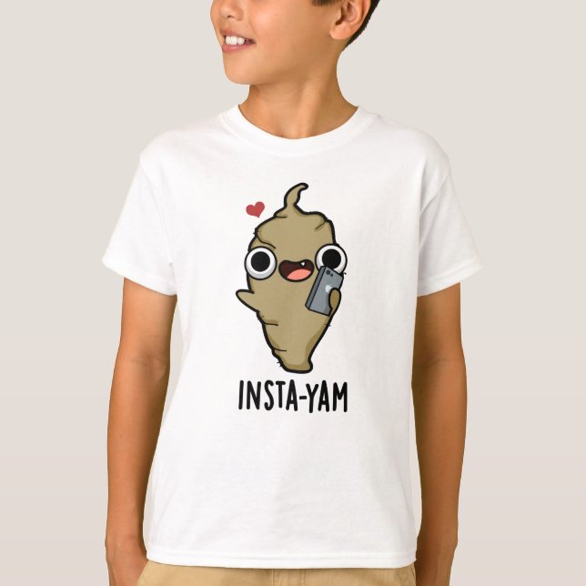 Camiseta Insta-yam Funny Social Media Veggie Pun (Frente)