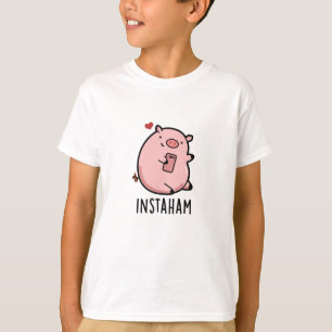Camiseta Instaham Cute Social Media Pig Pun