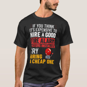 Camiseta Instalação do alarme de incêndio Instalação do téc