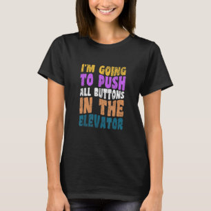Camiseta Instalação mecânica do inspetor do elevador do bot
