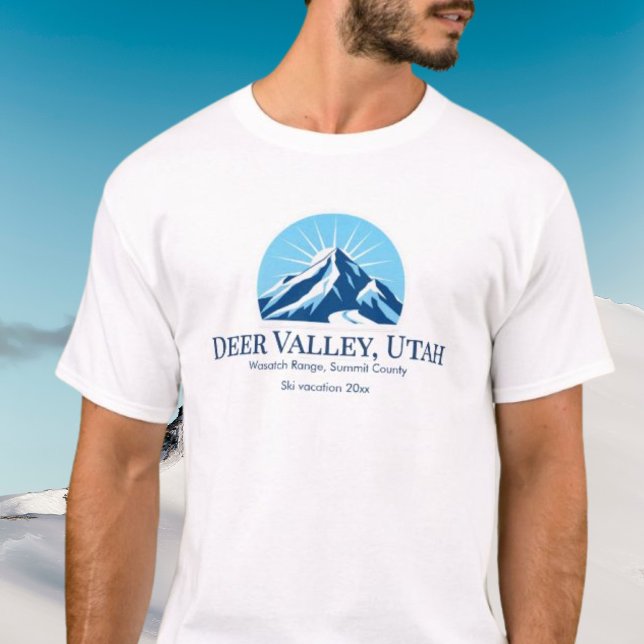 Camiseta Instalações de esqui de Deer Valley Utah Wasatch (Criador carregado)