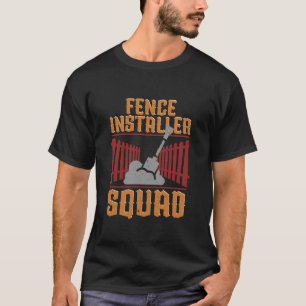 Camiseta Instalador de Cercas Equipe de Instaladores de Cer