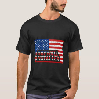 Camiseta Instalador de Drywall Patriota 4 De Julho Bandeira