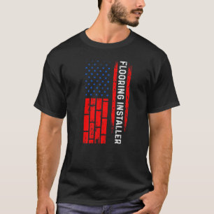 Camiseta Instalador de Pavimento Contratante Indicador Usa