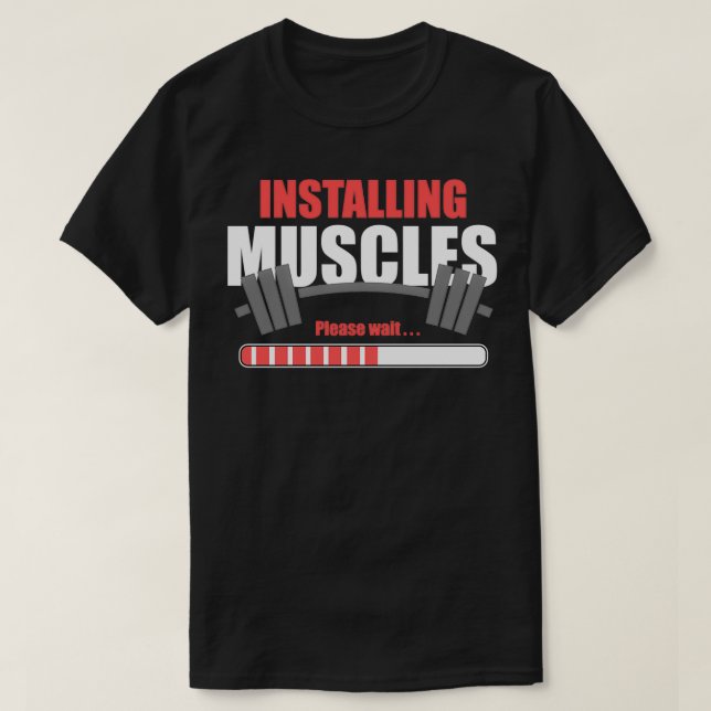 Camiseta Instalando Músculos Gym (Frente do Design)