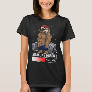 Camiseta Instalando Músculos Por Favor Aguarde Academia Pre