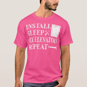 Camiseta Instale os elevadores corrigindo o mecanismo do el