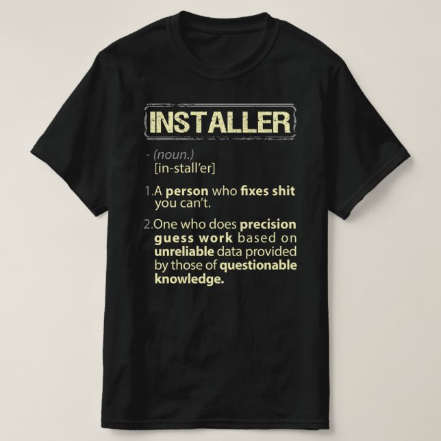 Camiseta Installer Real American Definition (Frente do Design)