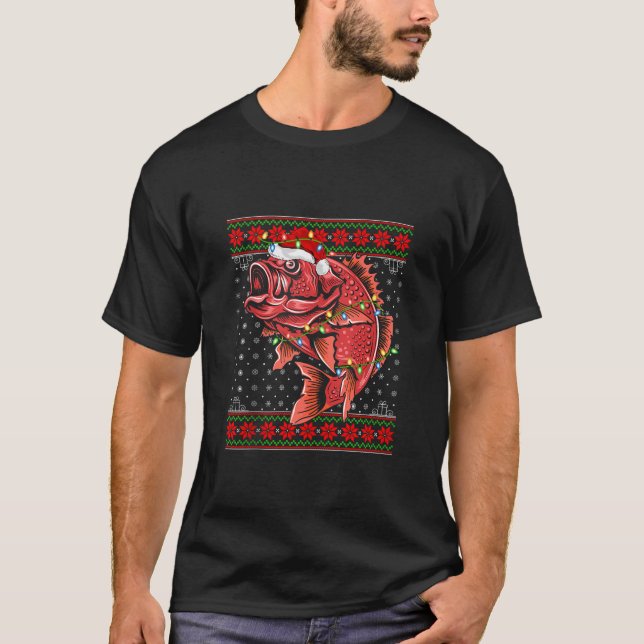 Camiseta Instantâneo de Papais noeis de doce feio à luz de  (Frente)