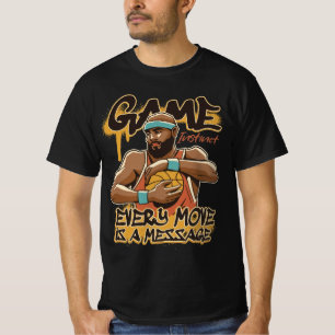 Camiseta Instinto de Jogo - Motivação de Basquete Urbano