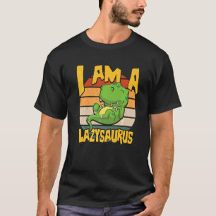 Camiseta Instintos de criança preguiçosa dinossauro criança