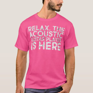 Camiseta Instrução acústica de música com guitarra P acústi