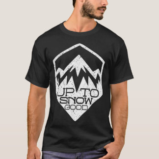 Camiseta Instrução de esqui de neve bem engraçada até neve