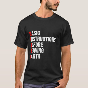 Camiseta Instruções básicas antes de deixar a Bíblia da Ter