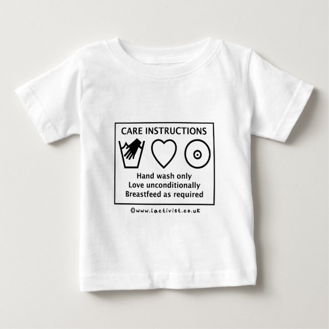 Camiseta Instruções de cuidado (Frente)