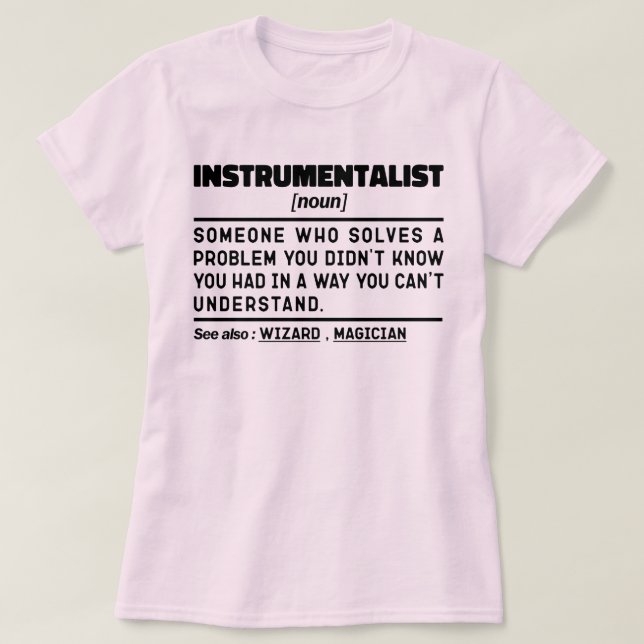 Camiseta Instrumentalista Noun Instrutor Funny (Frente do Design)