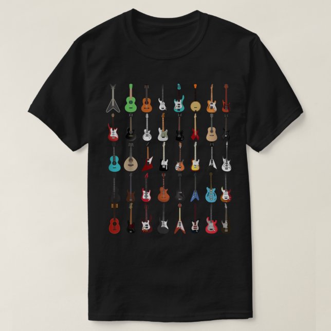 Camiseta Instrumentário Musical de Guitarra (Frente do Design)