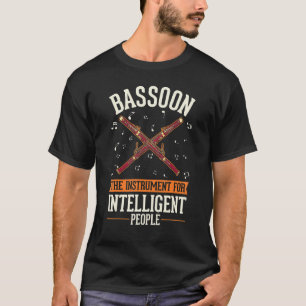 Camiseta Instrumento Bassoon Para Pessoas Inteligentes Bass