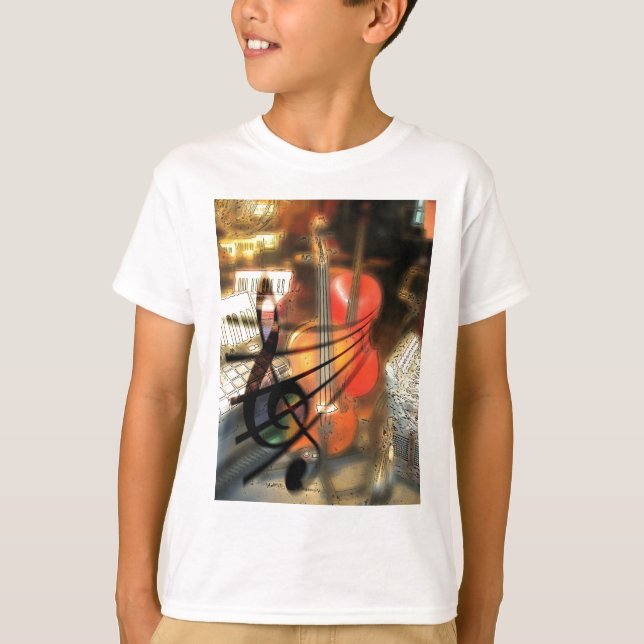 Camiseta Instrumento de Corda Música Violino Destino Digita (Frente)