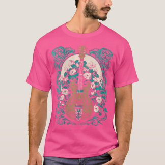 Camiseta Instrumento de Flores Guitarristas - Violão Acústi