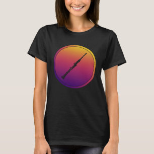 Camiseta Instrumento de Orquestra Sintonizada Clarinet Retr