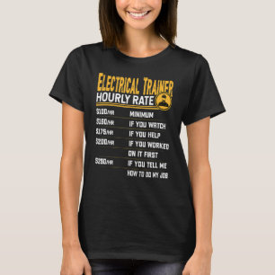 Camiseta Instrumento elétrico de taxa horária do treinador 