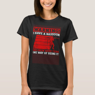 Camiseta Instrumento Eólico De Bassona E Instrumento De Mad