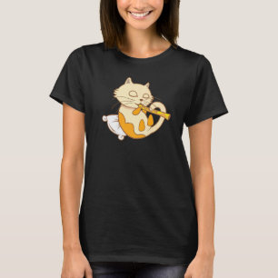 Camiseta Instrumento Eólico Legal De Fluidos De Gato