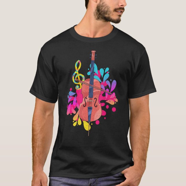 Camiseta Instrumento Musical Colorido Ce (Frente)