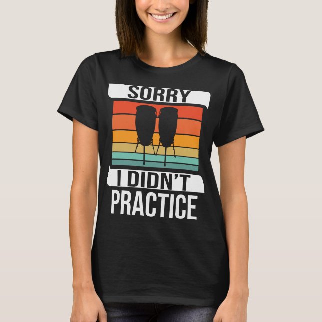 Camiseta Instrumento Musical Congas Vintage Percussion (Frente)
