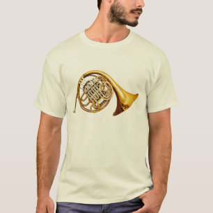 Camiseta Instrumento musical da trompa francesa de bronze