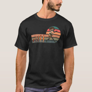 Camiseta Instrumento Musical de Evolução Humana Guitarra