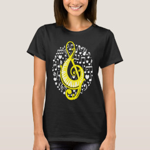 Camiseta Instrumento Musical de Piano Limpo Treble
