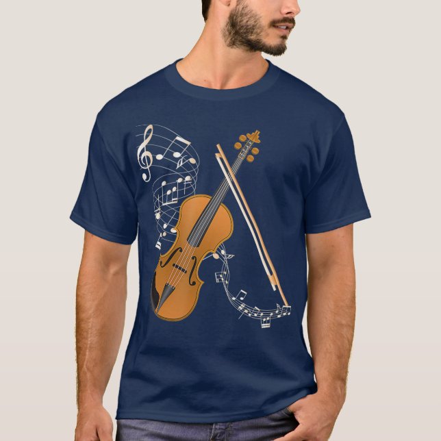 Camiseta Instrumento Musical De Presente Do Jogador De Viol (Frente)
