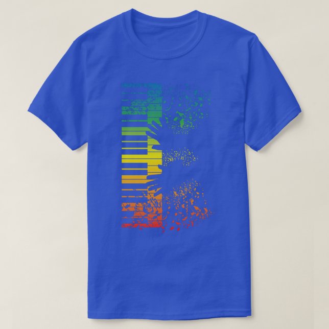 Camiseta Instrumento Musical de Presente para Piano de Tecl (Frente do Design)